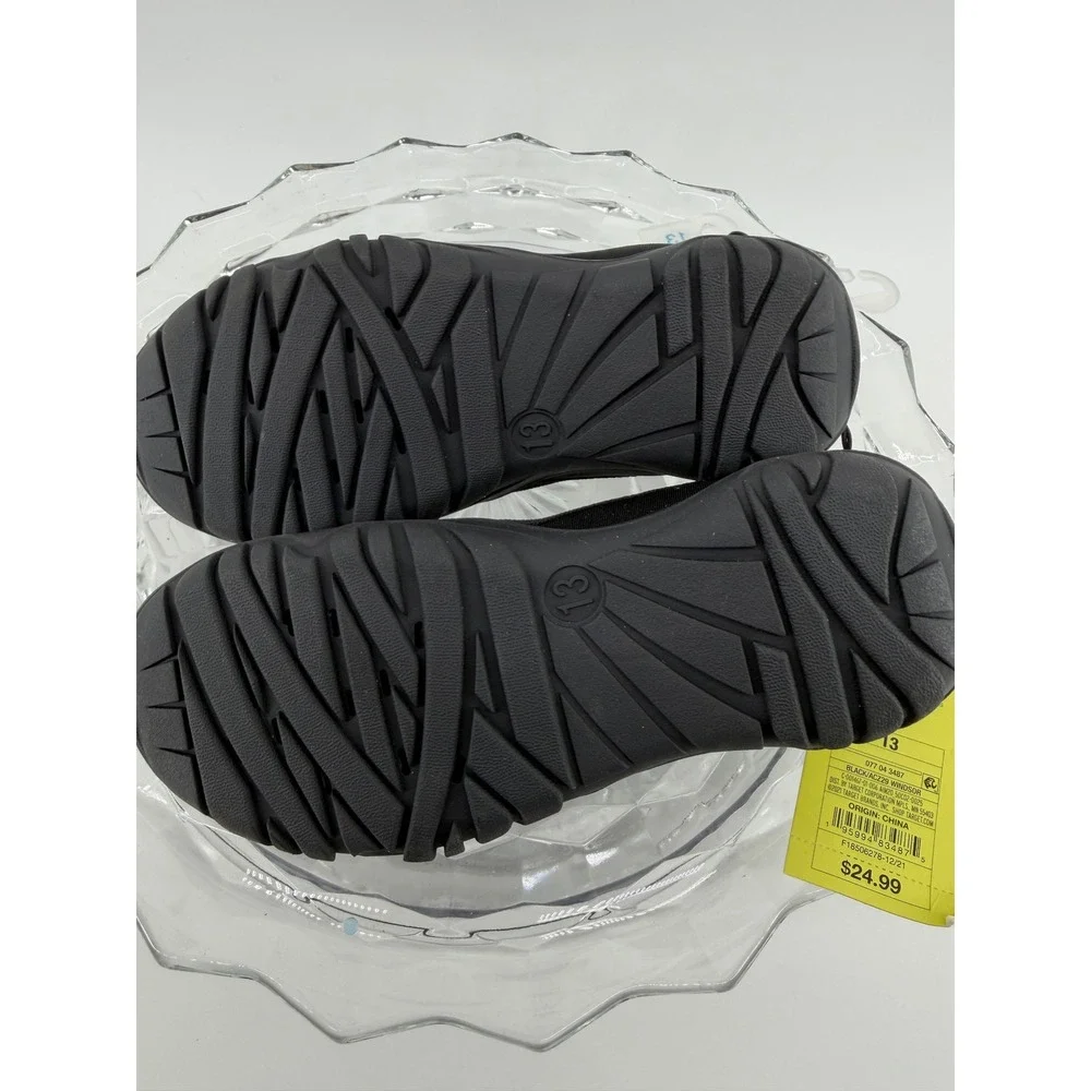 All in Motion Windsor Black Mesh Bungee Water Shoes Mens Size 13 New with Tags